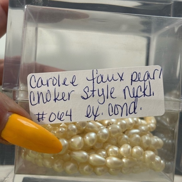 Carolee vintage multi layer pearl necklace #064 - Picture 6 of 7